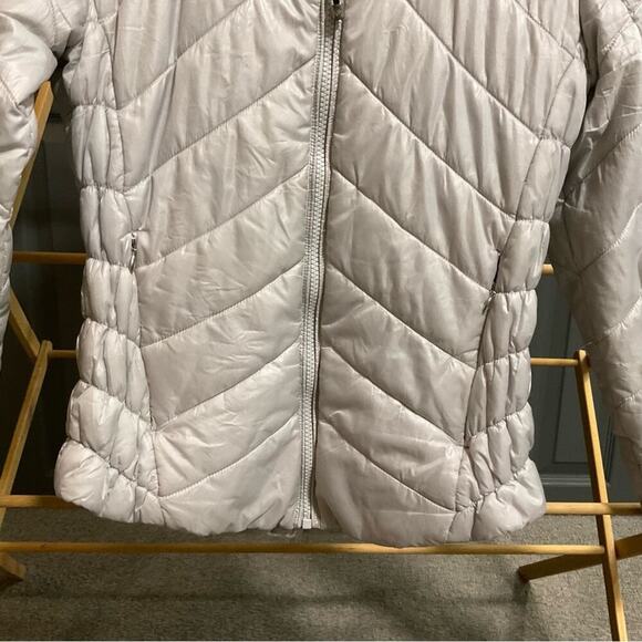 Obermeyer Girls Puffer  Jacket Size M (10-12) Light Gray - Picture 13 of 14